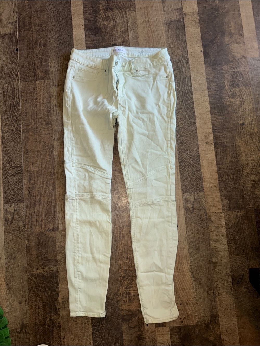 Greywire New York Nolita Pale Sage Green Moto Skinny Ankle Zip Jeans 29